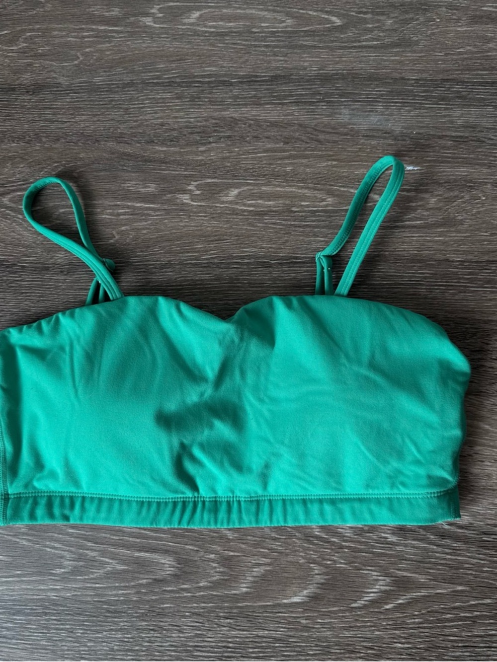 Green sports bra